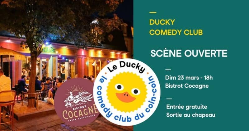 Visuel de l'événement Ducky Scène Ouverte – Bistrot Cocagne - dimanche 23 mars 2025