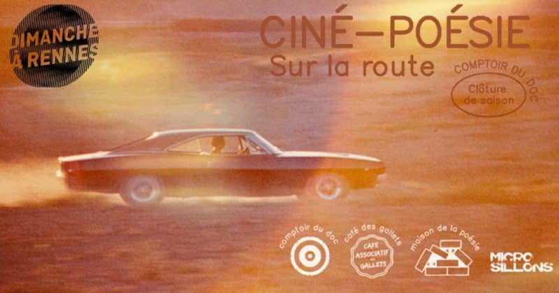 Visuel de l'événement Ciné-poésie, sur la route avec Comptoir du Doc - dimanche 15 juin 2025