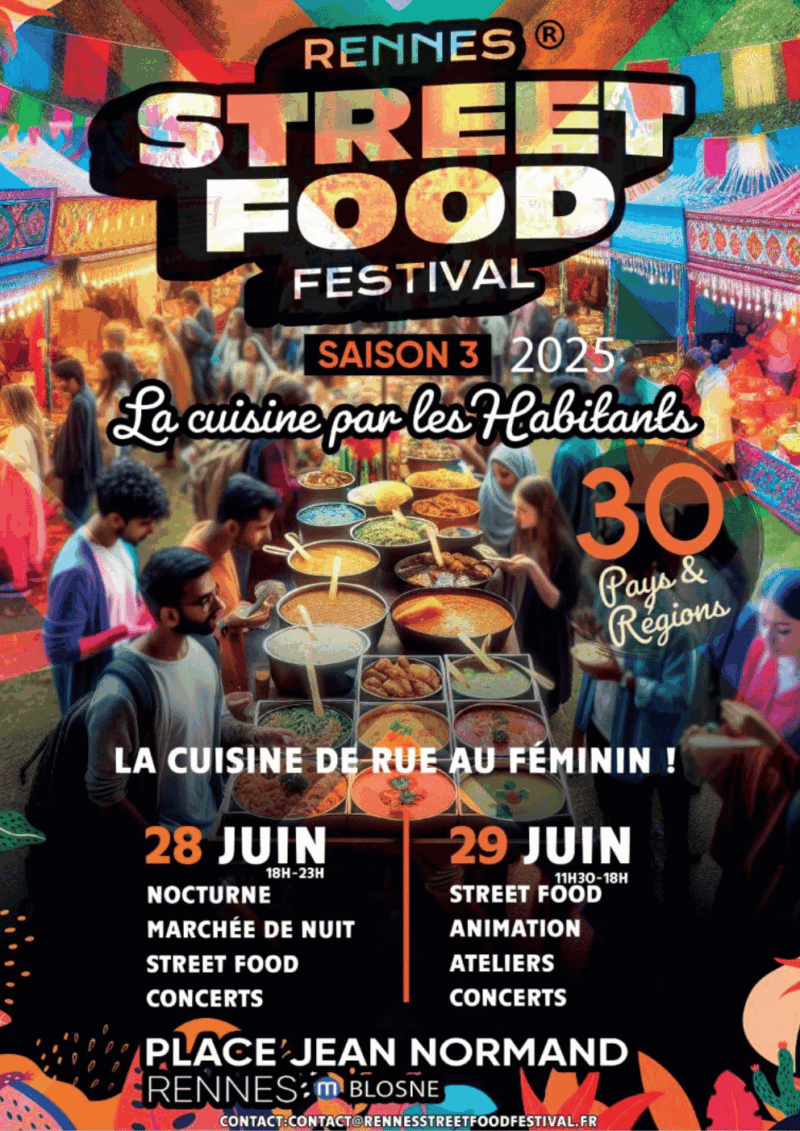 Visuel de l'événement RENNES STREET FOOD FESTIVAL – SAISON 3 - dimanche 29 juin 2025