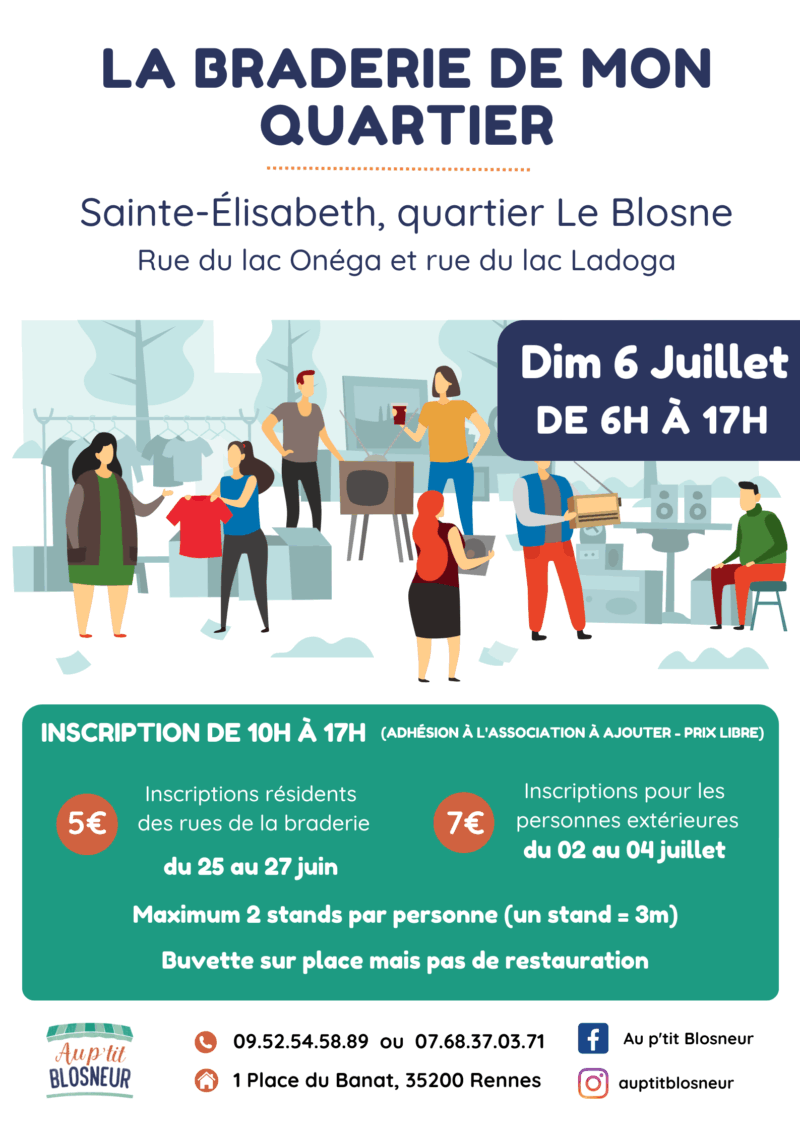 Visuel de l'événement BRADERIE SAINTE-ELISABETH - dimanche 6 juillet 2025