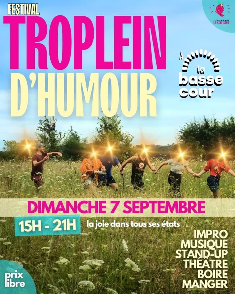 Visuel de l'événement Le Troplein d’Humour Théâtre | Impro | Stand-up | Concert - dimanche 7 septembre 2025
