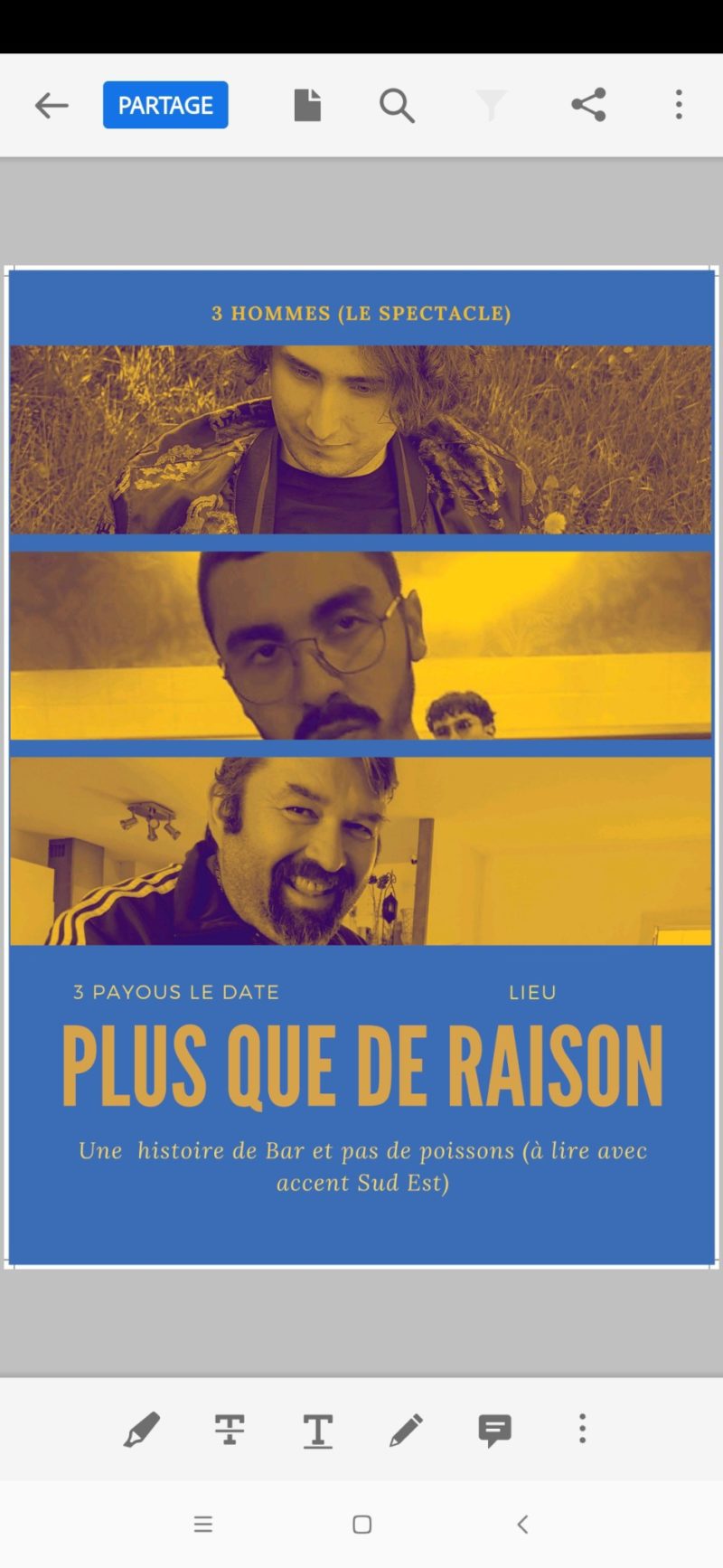 Visuel de l'événement Théâtre : Les 3 hommes - dimanche 8 février 2026