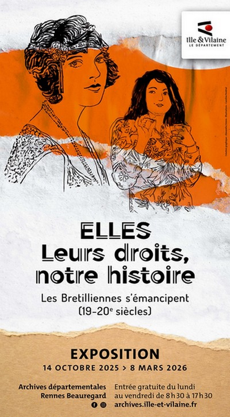 Visuel de l'événement Exposition”Elles. Leurs droits, notre histoire. Les Bretilliennes s’émancipent (19-20e siècles)” - dimanche 30 novembre 2025