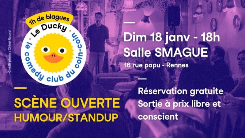 Visuel de l'événement Ducky Scène Ouverte – Bourg L’Évêque - dimanche 18 janvier 2026