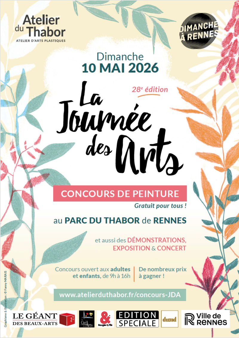 Visuel de l'événement La Journée des Arts 2026 – Concours de peinture au Thabor - dimanche 10 mai 2026